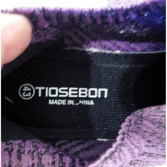 Tiosebon Slip-On Walking Sneakers Size 43 11 Purple Lightweight Stretch Comfort - Picture 10 of 10